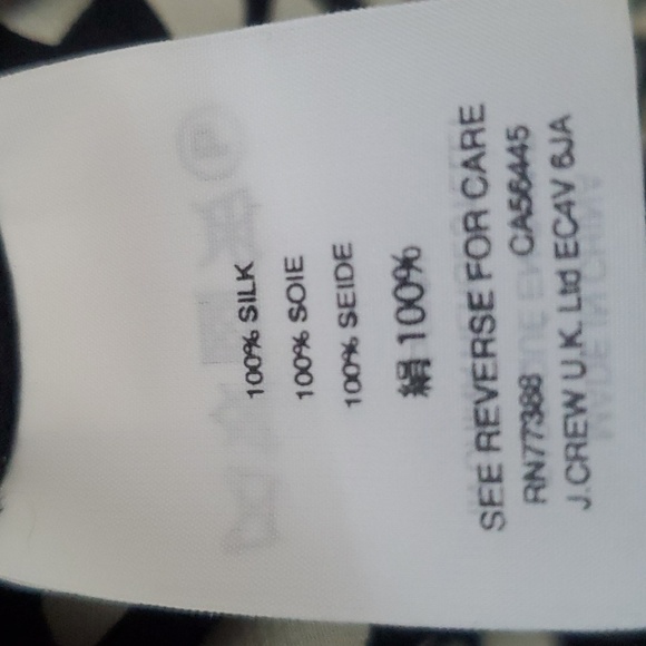 J. Crew Collection Silk Cold-Shoulder Top in Ratti Polka Dot Size L - Picture 9 of 10